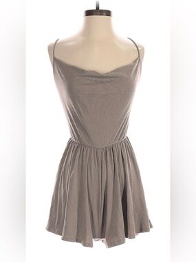 Urban Outfitters Taupe Spaghetti Strap Sweetheart Romper